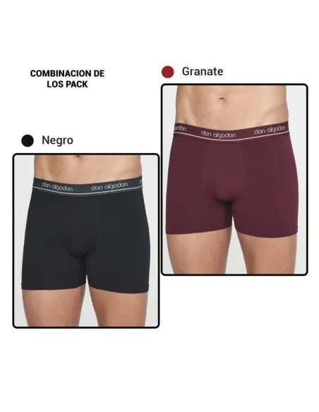 Pack 2 Boxer Cro Algodon Liso