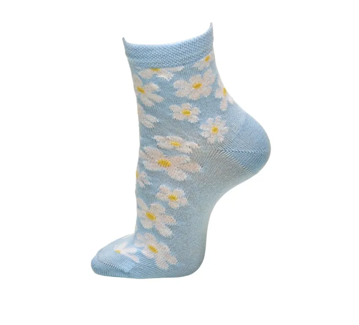 Calcetin Infantil Algodon Tobillero Margaritas Calcetin Infantil Algodon Tobillero Margaritas