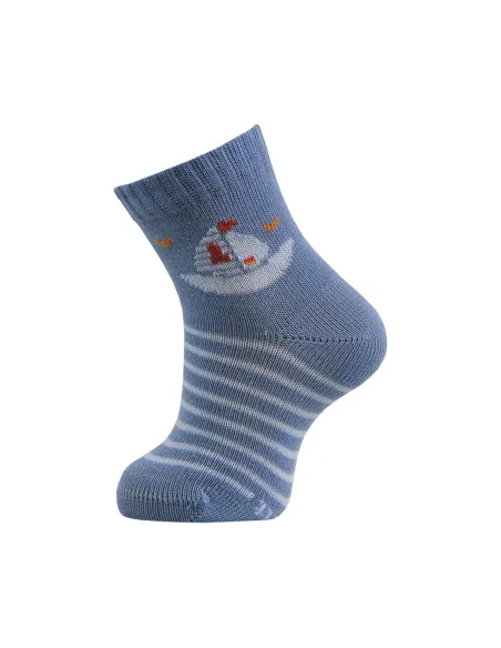 Calcetin Infantil Fantasia Rayado Barco