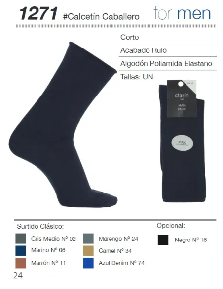 Calcetin Cro Liso Rulo