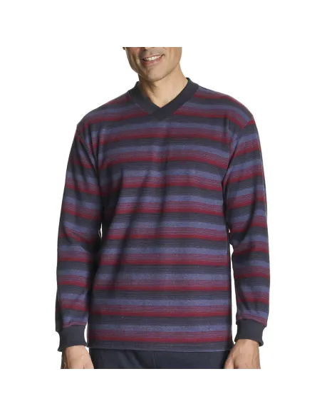 Pijama Cro M/Larga Pico Rayas