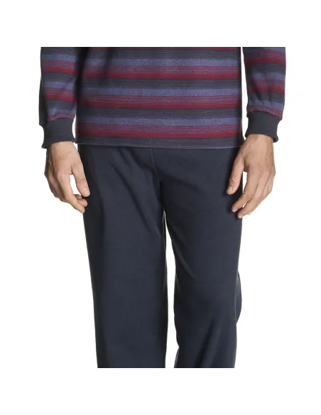 Pijama Cro M/Larga Pico Rayas