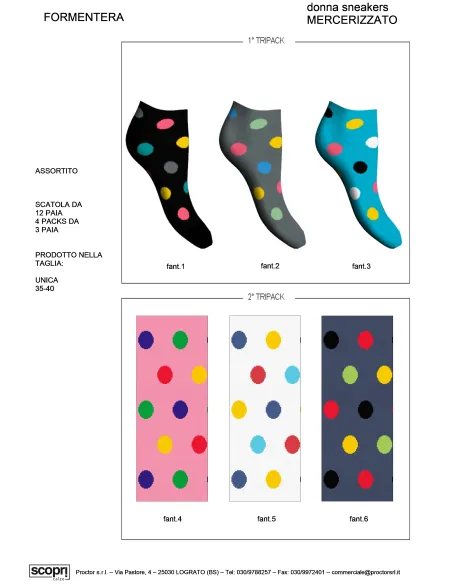 Calcetin Sra Invisible Algodon Fantasia