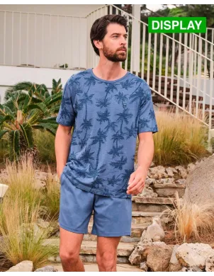 Pijama Cro M/C Palmeras 100%Cotton