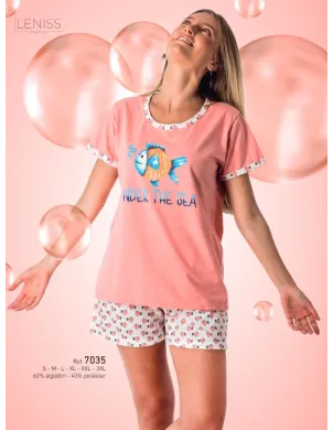 Pijama Sra Manga Corta Verano Peces