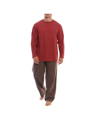 Pijama Cro M/L Camiseta Punto Pant Cuadros