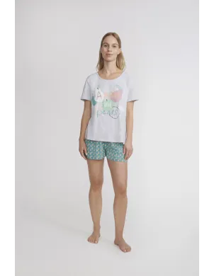 Pijama Sra M/C Apples Woman