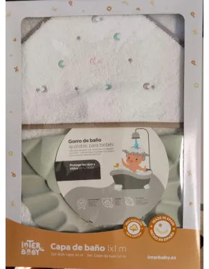 Capa De Baño 1x1 Estrella Luna + Gorro