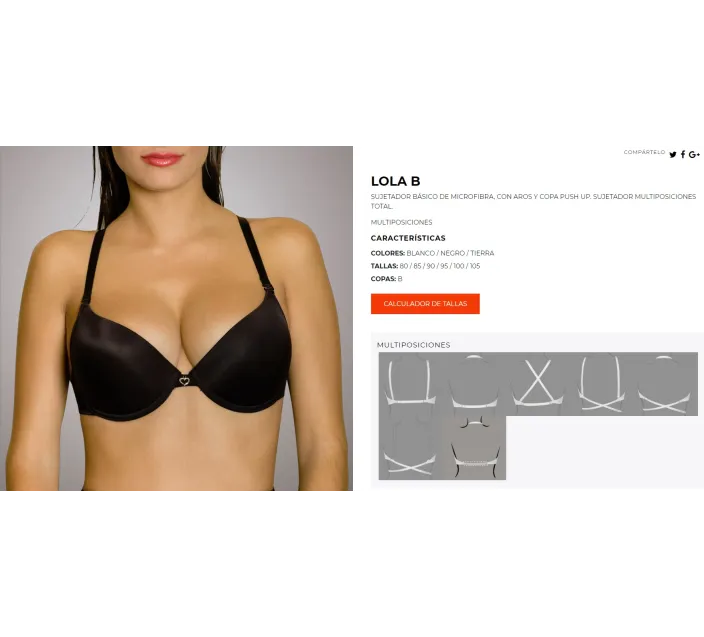 Sujetador Sra "Lola" Multiposiciones