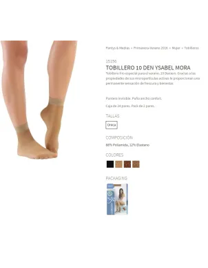 Pack 2 Tobilleros Verano 10 Deniers