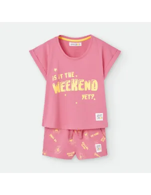 Pijama Niña M/C P/C Weekend
