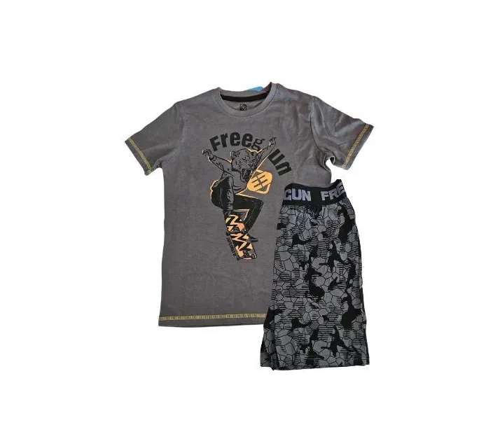 Pijama Niño M/Corta Estampado Happy