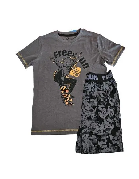 Pijama Niño M/Corta Estampado Happy