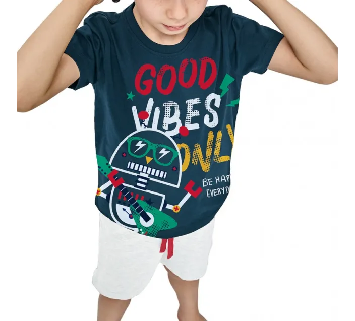 Pijama Niño M/C P/C Good Vibes