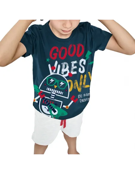 Pijama Niño M/C P/C Good Vibes