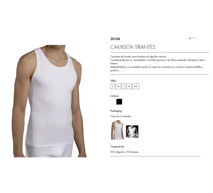 Camiseta Tirantes Cro Algodon