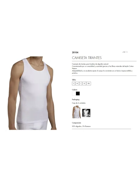 Camiseta Tirantes Cro Algodon