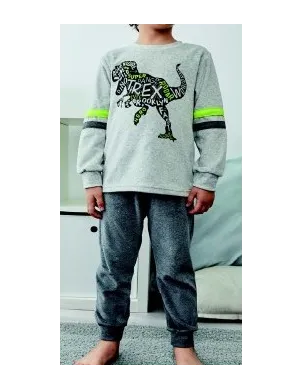Pijama Niño M/L P/L Trex Tundosado