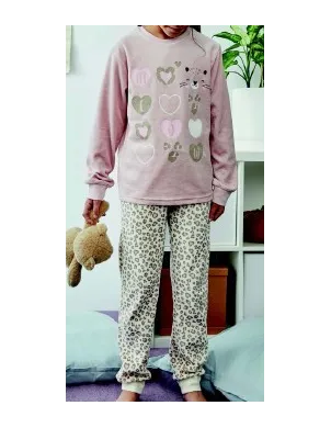 Pijama Niña M/L P/L Animal Tundosado