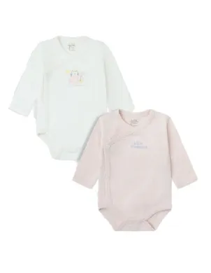 Pack 2 Bodies Bebe M/Larga Cruzado Recien N.