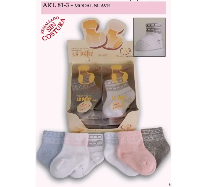 Calcetin R/N Algodon Rizo