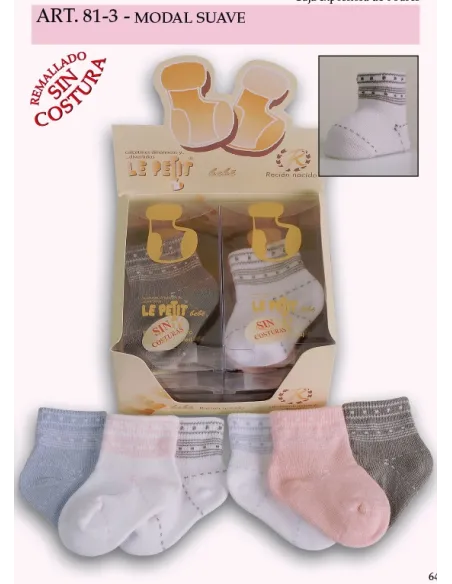 Calcetin R/N Algodon Rizo