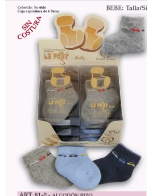 Calcetin Recien Nacido Algodon Rizo 2