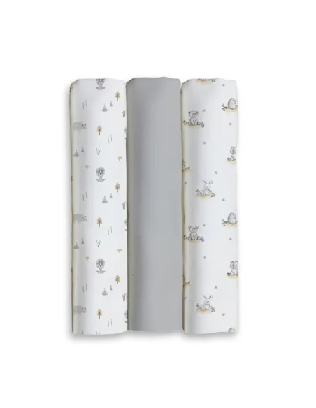 Pack 3 Gasas Fantasia Jungla 80x80