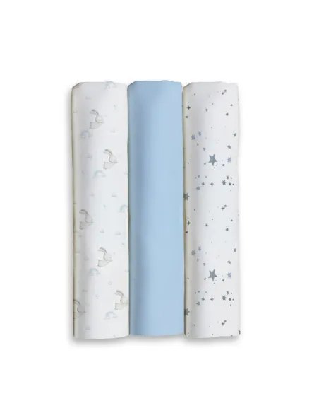 Pack 3 Gasas Fantasia Conejitos 80x80