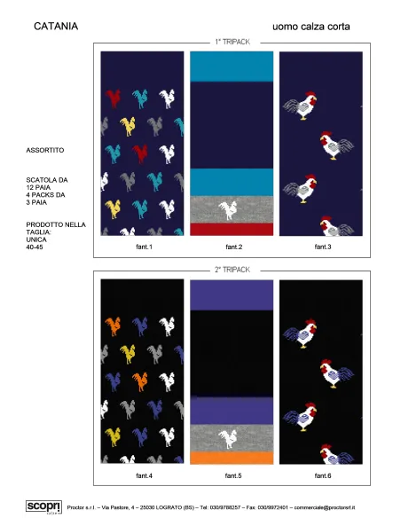 Calcetin Cro Fantasia Algodon Calido