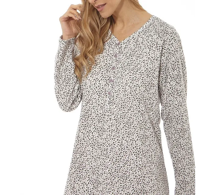 Camison Sra M/Larga Estampado Motas