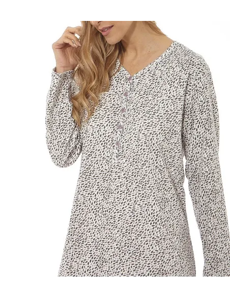 Camison Sra M/Larga Estampado Motas