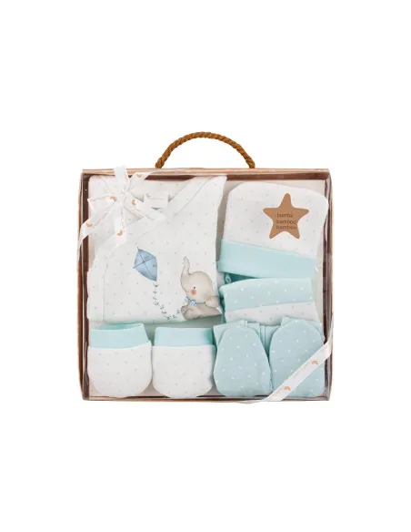 Pack Regalo Recien Nacido 5 Pzas Elefantito