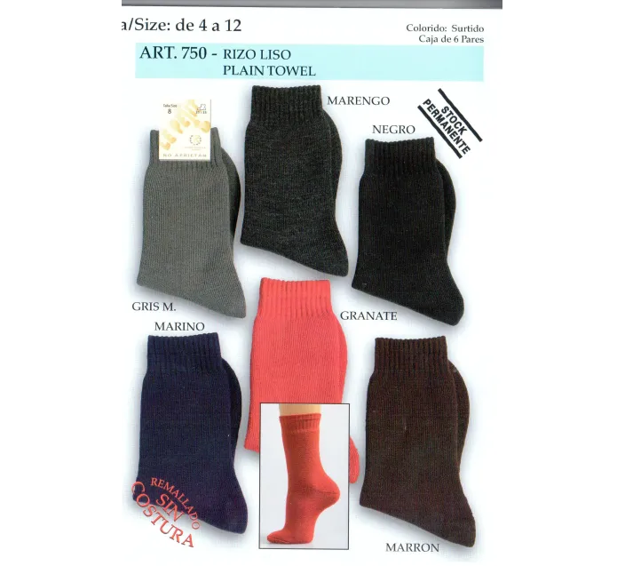 Calcetin Rizo Cro Acabado Rulo