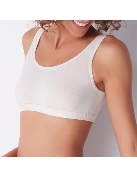 Top Sra Brassiere Tirante Ancho Algodon