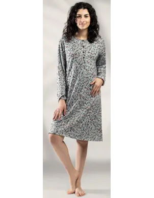 Camison Sra M/L Estamp Petalos Punto Milano