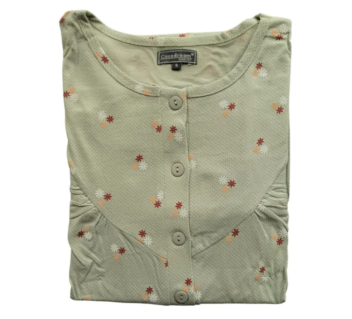 Camison Sra M/Larga Algodon Margaritas