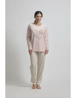 Pijama Sra M/Larga Tundosado Heart