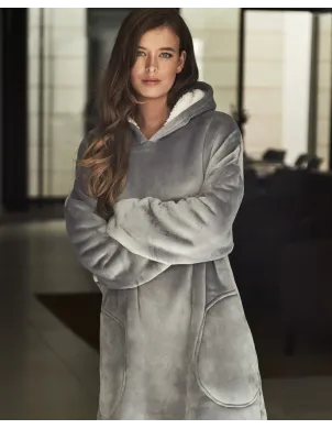 Bata Manta Capucha Chaqueta Sra