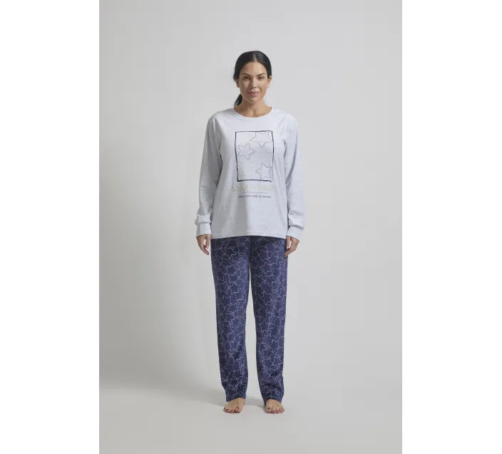 Pijama Sra M/Larga Tundosado Starryng