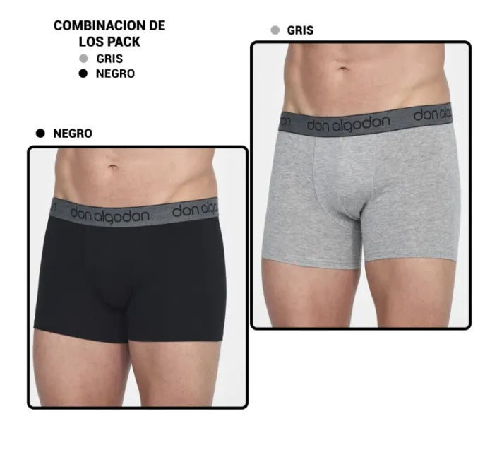 Pack 2 Boxer Cro Algodon Liso