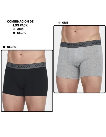 Pack 2 Boxer Cro Algodon Liso
