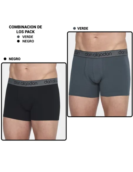 Pack 2 Boxer Cro Algodon Liso
