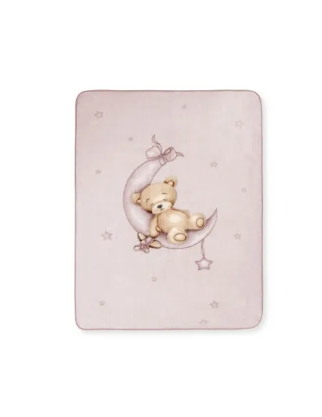 Manta Cuna Sedalina Oso Luna Estrellas