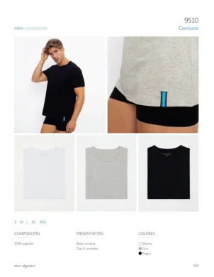 Camiseta Cro Manga Corta Redondo 100% Algodon