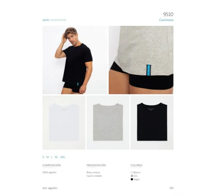 Camiseta Cro Manga Corta Redondo 100% Algodon