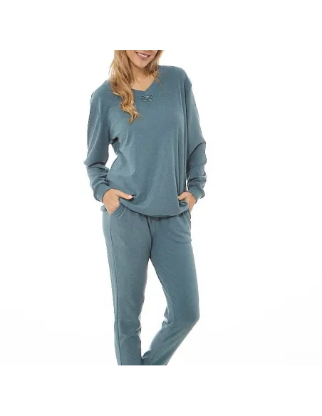 Pijama Sra M/Larga Soft Cuello Pico