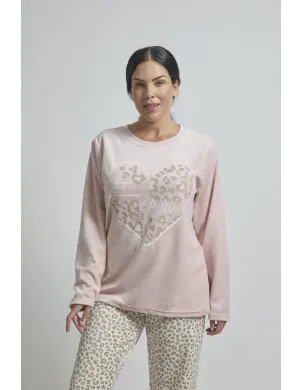 Pijama Sra M/Larga Tundosado Heart