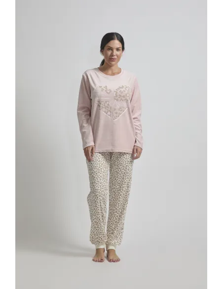 Pijama Sra M/Larga Tundosado Heart