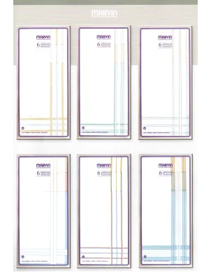 Caja 6 Pañuelos Cro Fondo Blanco 40x40